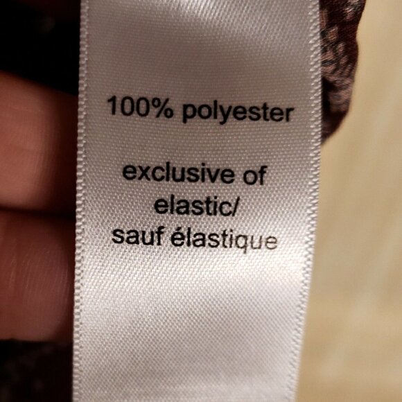 Maurices Womens Brown Paisley Semi Sheer Blouse Large - Picture 8 of 9